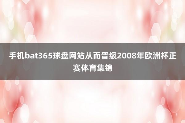 手机bat365球盘网站从而晋级2008年欧洲杯正赛体育集锦